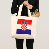 Kroatië Vlag Grote Tote Bag (Voorkant (product))