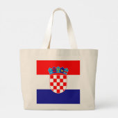 Kroatië Vlag Grote Tote Bag (Achterkant)
