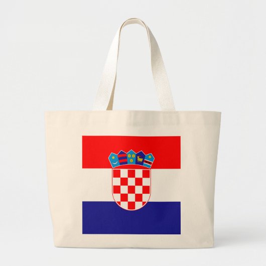 Kroatië Vlag Grote Tote Bag (Voorkant)