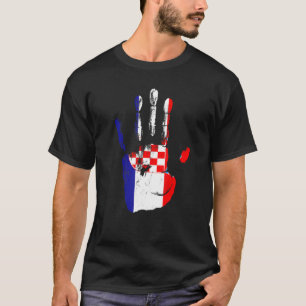 Kroatië Vlag Hand Mannen Vrouwen Kinder T-shirt