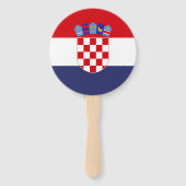 Kroatië vlag handwaaier (Voorkant)