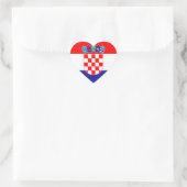 Kroatië Vlag Hart Sticker (Tas)