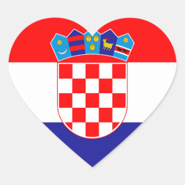 Kroatië Vlag Hart Sticker