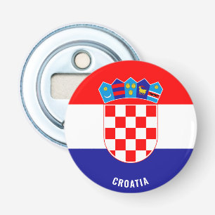 Kroatië Vlag Heerlijke Patriottische Flesopener Button Flesopener