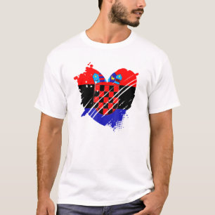 Kroatië vlag ik hou van Kroatië het is in mijn DNA T-shirt