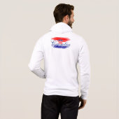 Kroatië vlag kaart hoodie (Achterkant volledig)