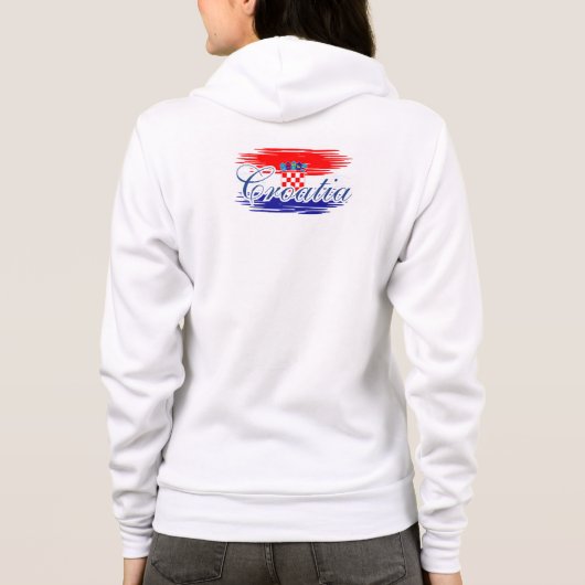 Kroatië vlag kaart hoodie (Achterkant)