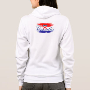 Kroatië vlag kaart hoodie