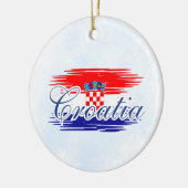 Kroatië vlag kaart keramisch ornament (Links)