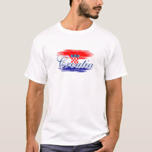 Kroatië vlag kaart t-shirt