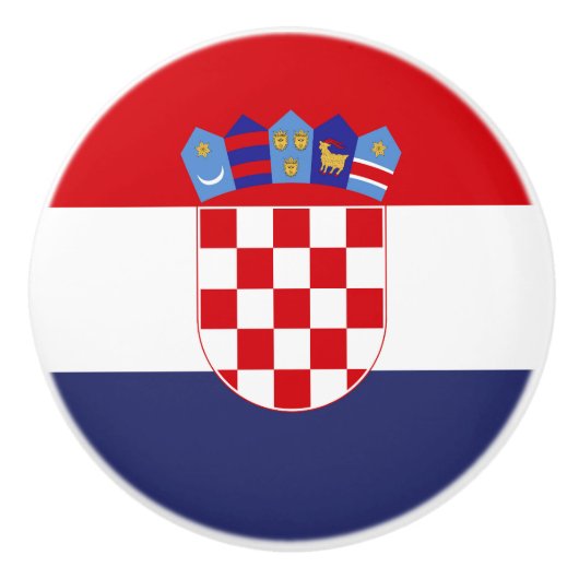 Kroatië vlag keramische knop (Voorkant)
