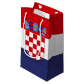 Kroatië vlag klein cadeauzakje (Voorkant Gekanteld)