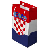 Kroatië vlag klein cadeauzakje (Achterkant Gekanteld)