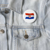 Kroatië Vlag Knop Ronde Button 5,7 Cm (In situ)