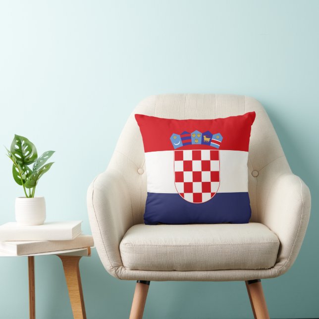 Kroatië vlag kussen (Stoel)