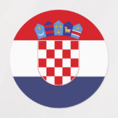 Kroatië vlag labels (Design 2)