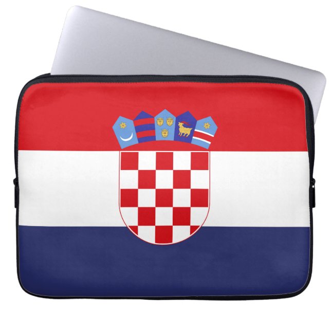 Kroatië vlag laptop sleeve (Voorkant)