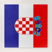 Kroatië Vlag Legpuzzel (Horizontaal)