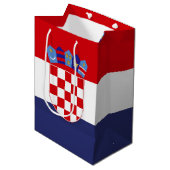 Kroatië vlag medium cadeauzakje (Voorkant Gekanteld)