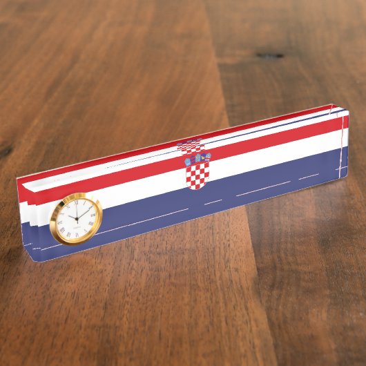 Kroatië vlag naambordje (Zijkant)