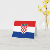 Kroatië Vlag Notitiekaart (Gele Bloem)