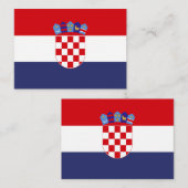 Kroatië vlag notitiekaartje (Voorkant / Achterkant)