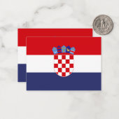 Kroatië vlag notitiekaartje (Voorkant / Achterkant in situ)