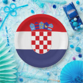 Kroatië vlag papieren bordje (Feest)