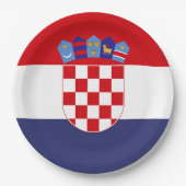 Kroatië vlag papieren bordje (Voorkant)