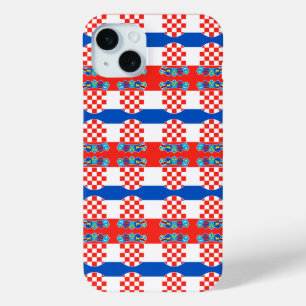 Kroatië vlag patroon iPhone 15 mini hoesje