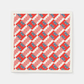 Kroatië vlag patroon servet (Voorkant)