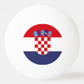 Kroatië vlag pingpongbal (Voorkant)