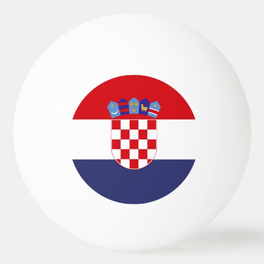Kroatië vlag pingpongbal (Achterkant)