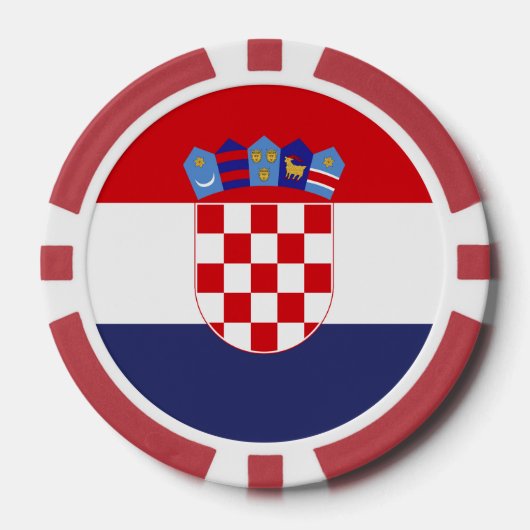 Kroatië vlag poker chips (Voorkant)