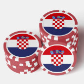 Kroatië vlag poker chips (Opstapeling)