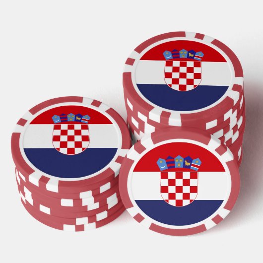 Kroatië vlag poker chips (Opstapeling)