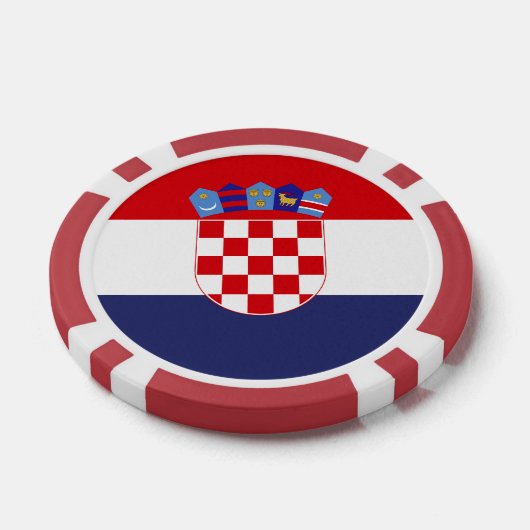 Kroatië vlag poker chips (Enkel)