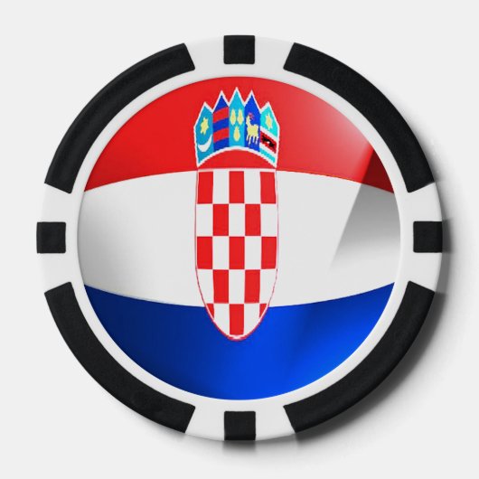Kroatië vlag pokerchips (Voorkant)