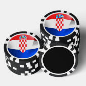 Kroatië vlag pokerchips (Opstapeling)