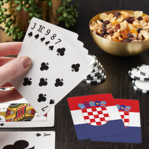 Kroatië vlag pokerkaarten