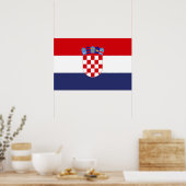 Kroatië vlag poster (Keuken)