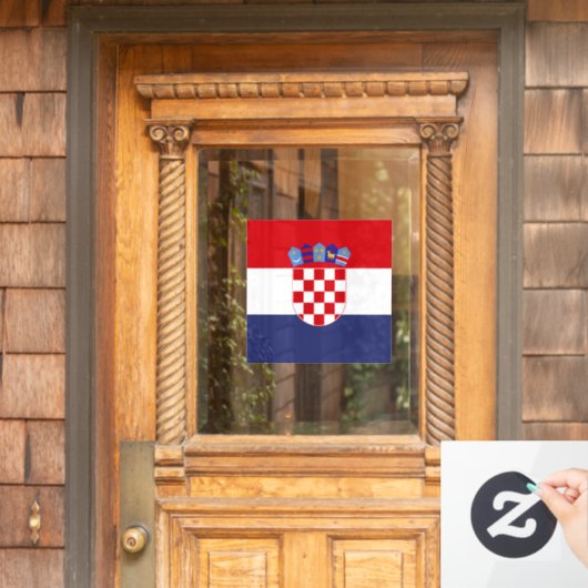 Kroatië vlag raamsticker (Huis Deur)
