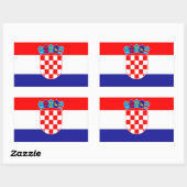 Kroatië vlag rechthoekige sticker (Vel)