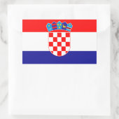 Kroatië vlag rechthoekige sticker (Tas)