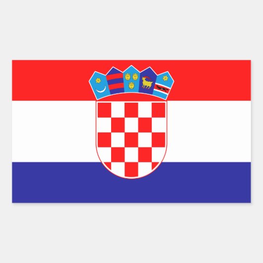 Kroatië vlag rechthoekige sticker (Voorkant)