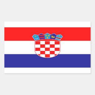 Kroatië vlag rechthoekige sticker