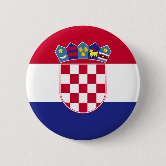Kroatië Vlag Ronde Button 5,7 Cm (Voorkant)