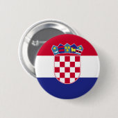 Kroatië Vlag Ronde Button 5,7 Cm (Voorkant /achterkant)