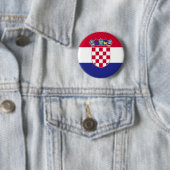 Kroatië Vlag Ronde Button 5,7 Cm (In situ)