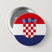 Kroatië vlag ronde button 7,6 cm (Voorkant /achterkant)